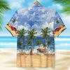 Maxcorners Personalized Classic Car Hawaiian Shirt, Beach Pattern, Custom Photo Car Aloha Shirts (Up to 5 photos)