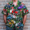 Maxcorners Personalized Trucker Hawaiian Shirt, Beach Pattern Custom Photo Truck Aloha Shirts