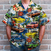 Maxcorners Personalized Drag Racing Car Hawaiian Shirt, Beach Pattern Custom Photo Car Aloha Shirts (Up to 5 photos)