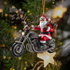 Maxcorners Moto Santa Home Decor Christmas Ornament, Personalized Ornament 2D Flat LM2211