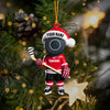 Maxcorners Squid Game Hockey Christmas Ornament, Personalized Ornament 2D Flat LM2211