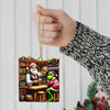 Maxcorners Santa And ELF Bar Christmas Ornament, Personalized Ornament 2D Flat LM2211