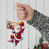 Maxcorners Custom Name and Number Basketball Santa Ornament, Basketball Lover Christmas Gift 2D Flat LM2211