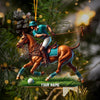 Maxcorners Polo Player Decor Christmas Ornament, Personalized Ornament 2D Flat LM2211