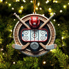 Maxcorners Hockey Christmas Ornament, Personalized Ornament 2D Flat LM2211