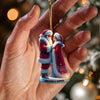 Maxcorners Santa Couple Christmas Ornament, Personalized Ornament 2D Flat LM2211