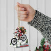 Maxcorners Santa Bike Ornament, Personalized Ornament 2D Flat LM2211