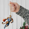 Maxcorners Custom Name and Number Basketball Ornament, Basketball Lover Christmas Gift 2D Flat LM2111