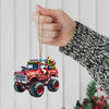Maxcorners Custom Name Santa Truck Ornament, Santa Christmas Gift Decoration3 2D Flat LM2111