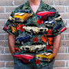 Maxcorners Personalized Hot Rod Car Hawaiian Shirt, Car Floral Pattern, Custom Photo Car Aloha Shirts (Up to 5 photos)