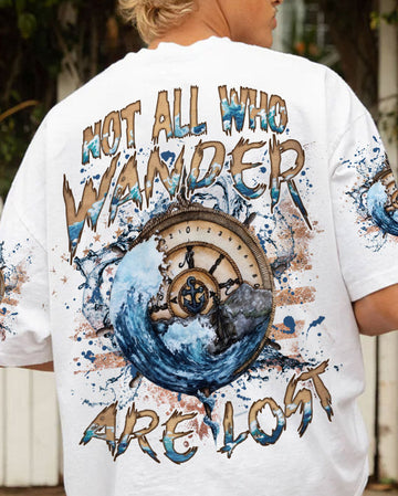 Maxcorners Not All Who Wander Are Lost Compass All Over Print LM2101