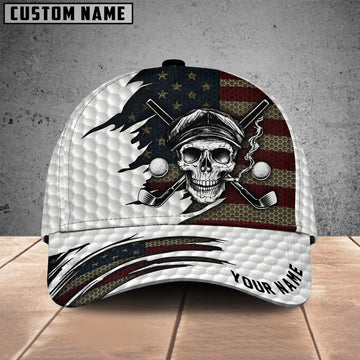 Maxcorners Skull Swing 3D Golf Personalized Name Cap