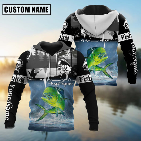 Maxcorners Personalized Mahi mahi Fishing Jerseys 3D Hoodie