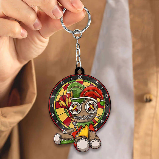 Maxcorners Darts Voodoo Jester Doll 3D Keychain