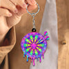 Maxcorners Darts Neon Dripping Dartboard 3D Keychain