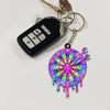 Maxcorners Darts Neon Dripping Dartboard 3D Keychain