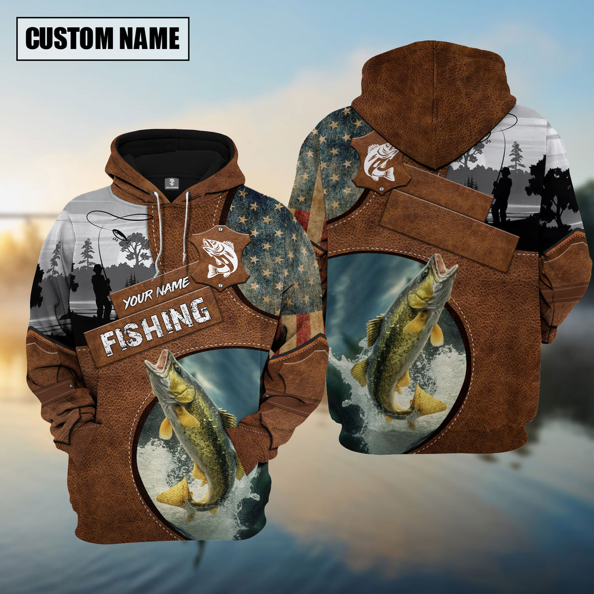 Maxcorners Personalized Walleye Fishing Jerseys 3D Hoodie