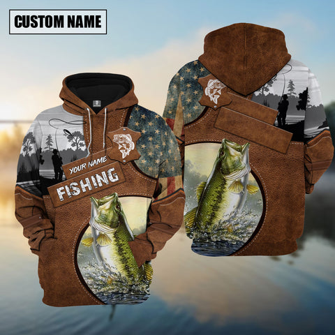 Maxcorners Personalized Bass Fishing Jerseys 3D Hoodie