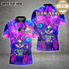 Maxcorners Bowling Bunny Neon Graffiti Street Glow Multioptions Personalized Name, Team Name Unisex 3D Shirt