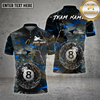 Maxcorners 8 Ball Shattered Glass  Lightning Multioptions Personalized Name, Team Name Unisex 3D Shirt