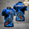 Maxcorners Dartboard Cartoon Shirt Crazy Flame Dartboard Multioptions Personalized Name, Team Name Unisex 3D Shirt (4 Colors)