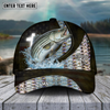 Maxcorners Fishing Cross Skinfish Flag Of United States Sport Pattern Personalized Name 3D Cap (11 Breeds)