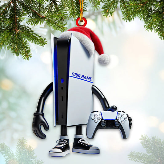 Maxcorners Custom Name Gamer Ornament, Game Lover Christmas Gift 2D Flat LM2111