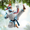 Maxcorners Custom Name Taekwondo Ornament, Taekwondo Christmas Gift 2D Flat LM2211