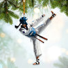 Maxcorners Custom Name Taekwondo Ornament, Taekwondo Christmas Gifts 2D Flat LM2211