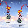 Maxcorners Custom Name and Photo Soccer Ornament, Christmas Gift Decoration 2D Flat LM2111