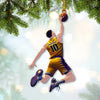 Maxcorners Custom Name and Number Basketball Ornament, Basketball Christmas Gift5 2D Flat LM2111
