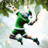 Maxcorners Custom Name Tennis Ornament, Tennis Santa Christmas Gift 2D Flat LM2111
