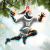 Maxcorners Custom Number Handball Santa Ornament, Christmas Gift for Handball Lover 2D Flat LM2211