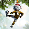Maxcorners Custom Name Soccer Ornament, Soccer Lover Christmas Gift 2D Flat LM2111