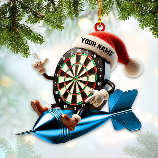 Maxcorners Custom Name Dart Ornament, Dart Lover Christmas Gift 2D Flat LM2111
