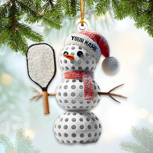 Maxcorners Custom Name Pickle Ball Ornament, Christmas Gift Decoration 2D Flat LM2111