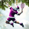 Maxcorners Custom Name Tennis Ornament, Tennis Santa Christmas Gift 2D Flat LM2111