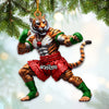 Maxcorners Custom Name Muay Thai Ornament, Muay Thai Santa Christmas Gift 2D Flat LM2211