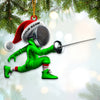 Maxcorners Custom Name Fencing Ornament, Fencing Lover Christmas Gift 2D Flat LM2111