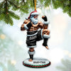 Maxcorners Custom Name Muay Thai Ornament, Muay Thai Santa Christmas Gift5 2D Flat LM2111