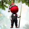 Maxcorners Custom Name Snooker Ornament, Billiard Ornament, Snooker Lover Christmas Gift 2D Flat LM2111