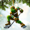 Maxcorners Custom Name Ice Hockey Ornament, Christmas Gift Decoration38 2D Flat LM2111
