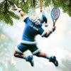 Maxcorners Custom Name Tennis Ornament, Tennis Santa Christmas Gift 2D Flat LM2111