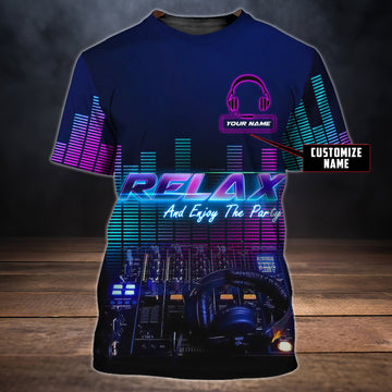 Maxcorners DJ Relax And Enjoy The Party Personalized 3D All Over Printed Shirt