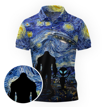 Maxcorners Scary Night Mystery Golf Polo Shirt