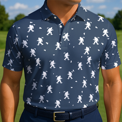 Maxcorners Silent Bigfoot Club Golf Polo Shirt