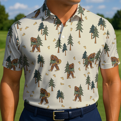 Maxcorners Sasquatch Foraging Trip Golf Polo Shirt