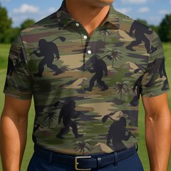 Maxcorners Camo Shadow Fairway Golf Polo Shirt