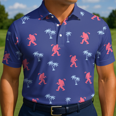 Maxcorners Midnight Island Steps Golf Polo Shirt