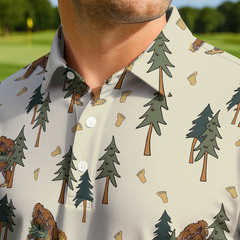 Maxcorners Sasquatch Foraging Trip Golf Polo Shirt